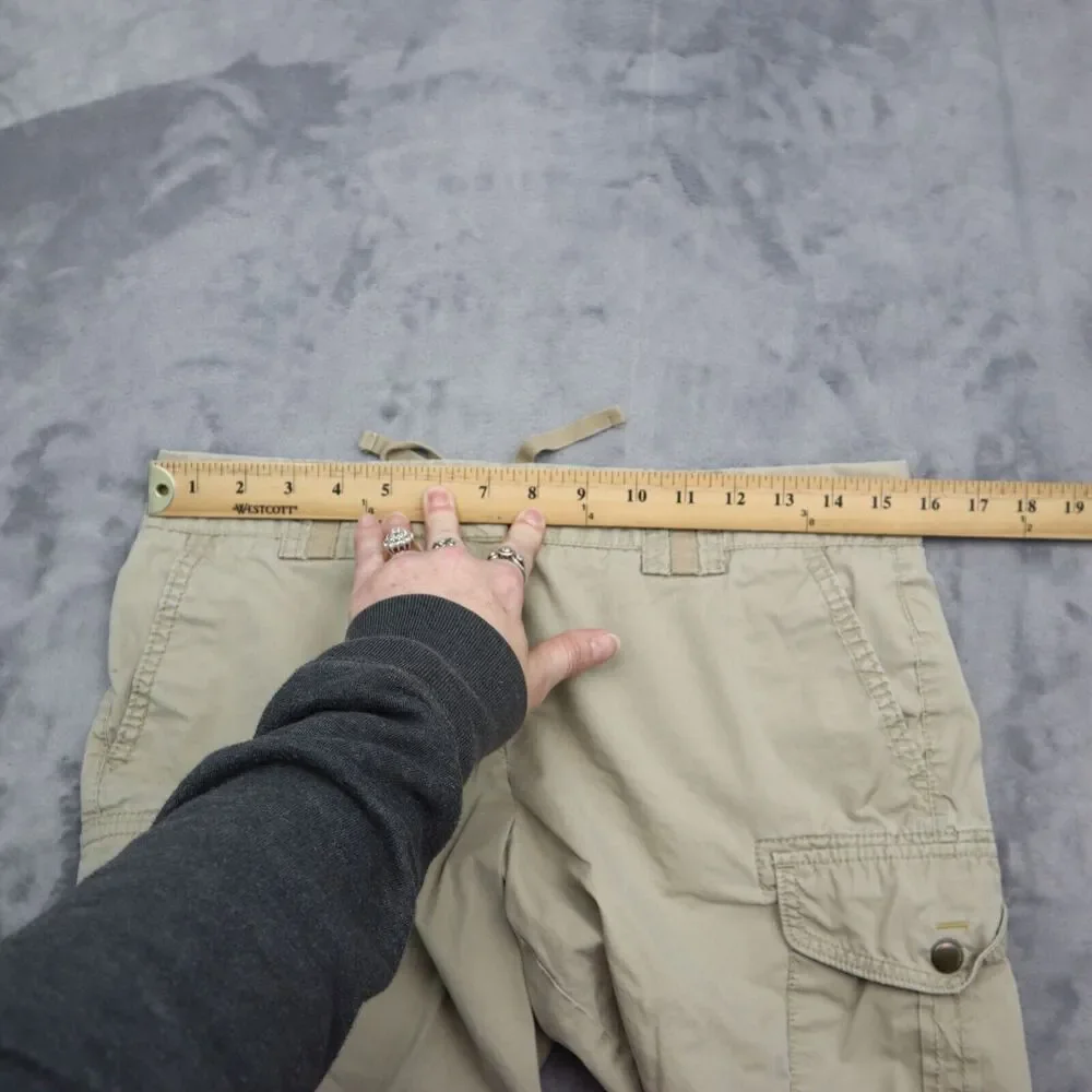 J Crew Shorts Mens 4 Beige City Fit High Rise Cargo Pockets Solid Chino Pull On